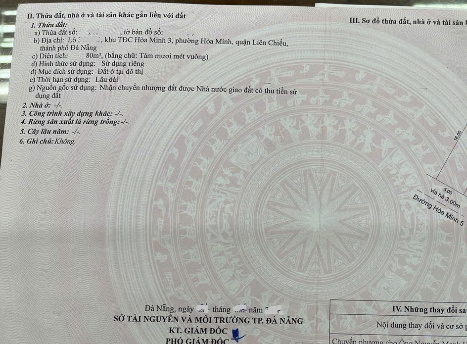 Bán nhà đường Hòa Minh 5 - Cách biển 1 phú đi bộ - Ảnh chính